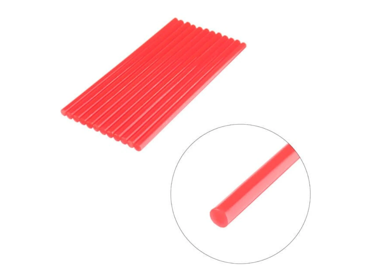 Комплект стрижнів клейових червоних 7,4 мм * 200 мм, 12 шт. INTERTOOL RT-1044 