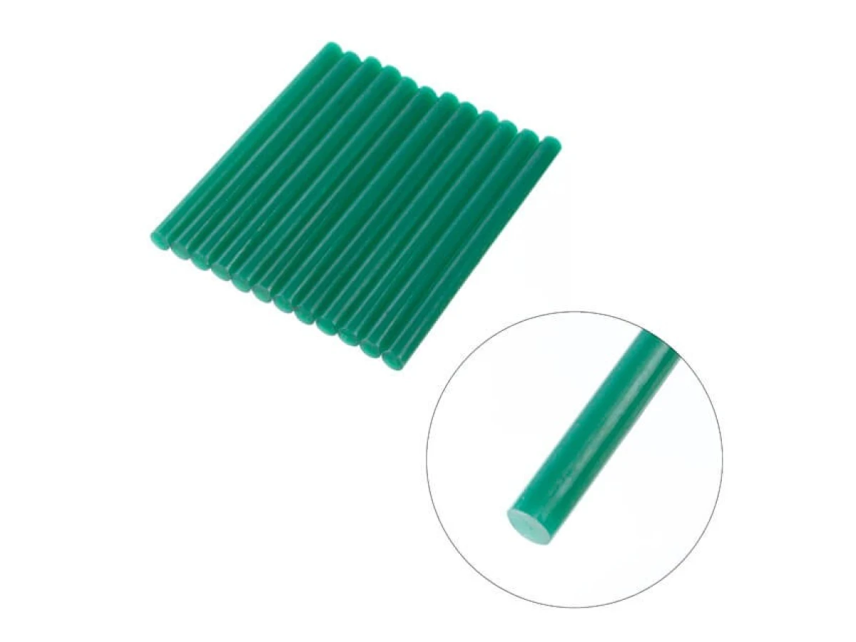 Комплект стрижнів клейових зелених 7,4 мм * 100 мм, 12 шт. INTERTOOL RT-1058 