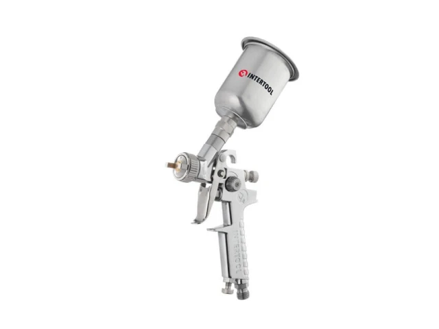 Фарбопульт пневматичний HP MINI, форсунка 0.5 мм, верхній металевий бачок 125 мл, 5 бар INTERTOOL PT-0306 