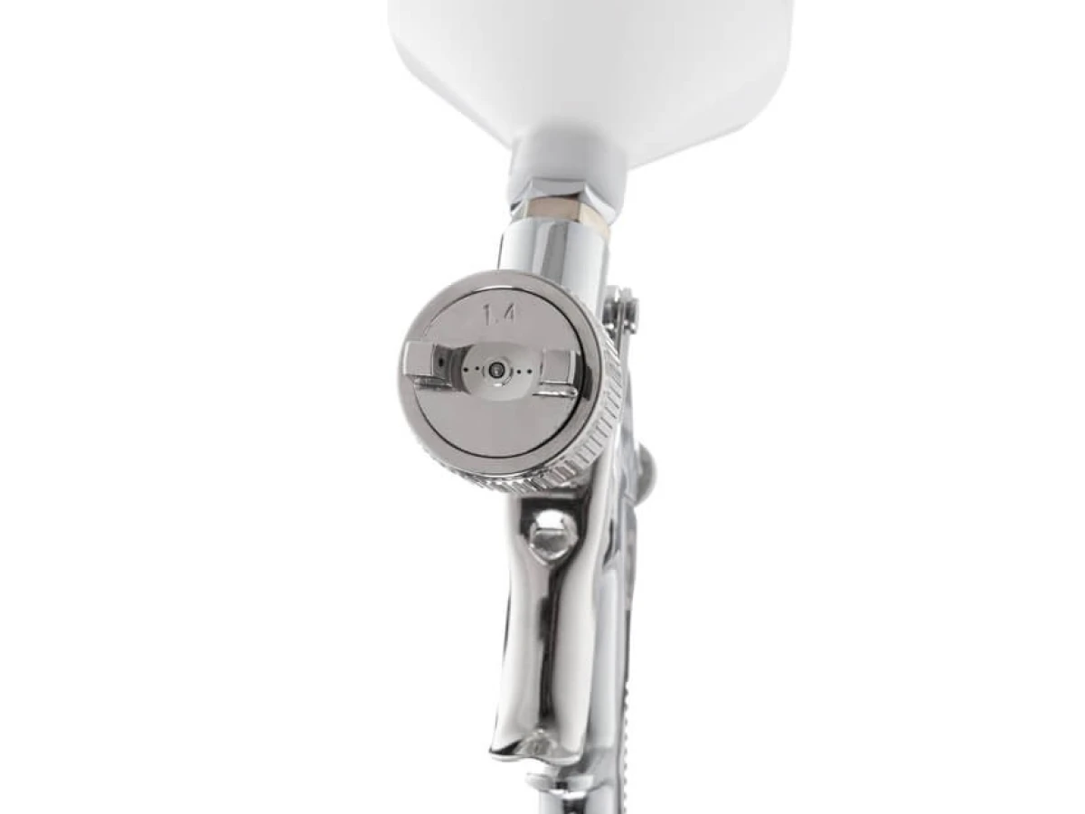 Краскопульт пневматический HP, форсунка 1.4 мм, верхний пластиковый бачок 600 мл, 5 бар INTERTOOL PT-0112 