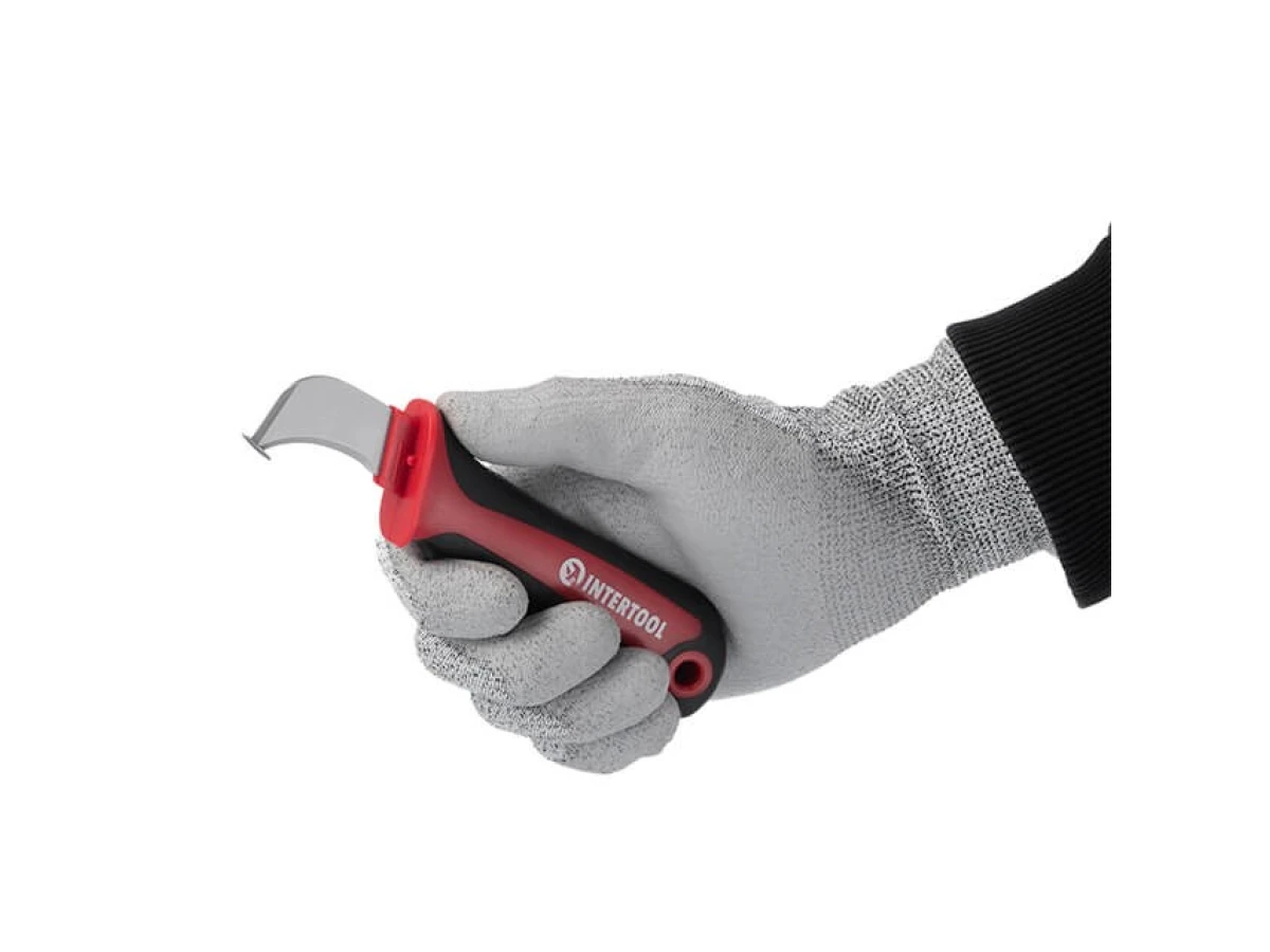 Ніж для зняття ізоляції з п'ятою INTERTOOL HT-0562 