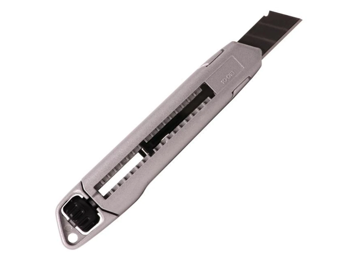 Ніж сегментний 18 мм, металевий, посилений, гвинтова фіксація INTERTOOL HT-0512 