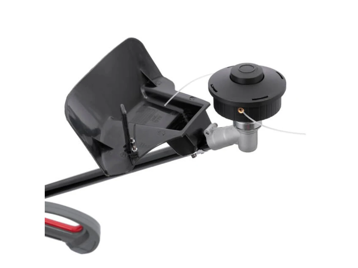 Триммер электрический, 1200 Вт, 230 В, ~50 Гц, 7500 об/мин, плавный пуск, диаметр вращения диска/лески 255/380 мм, катушка + 3-х зубчатый нож INTERTOOL DT-2246 