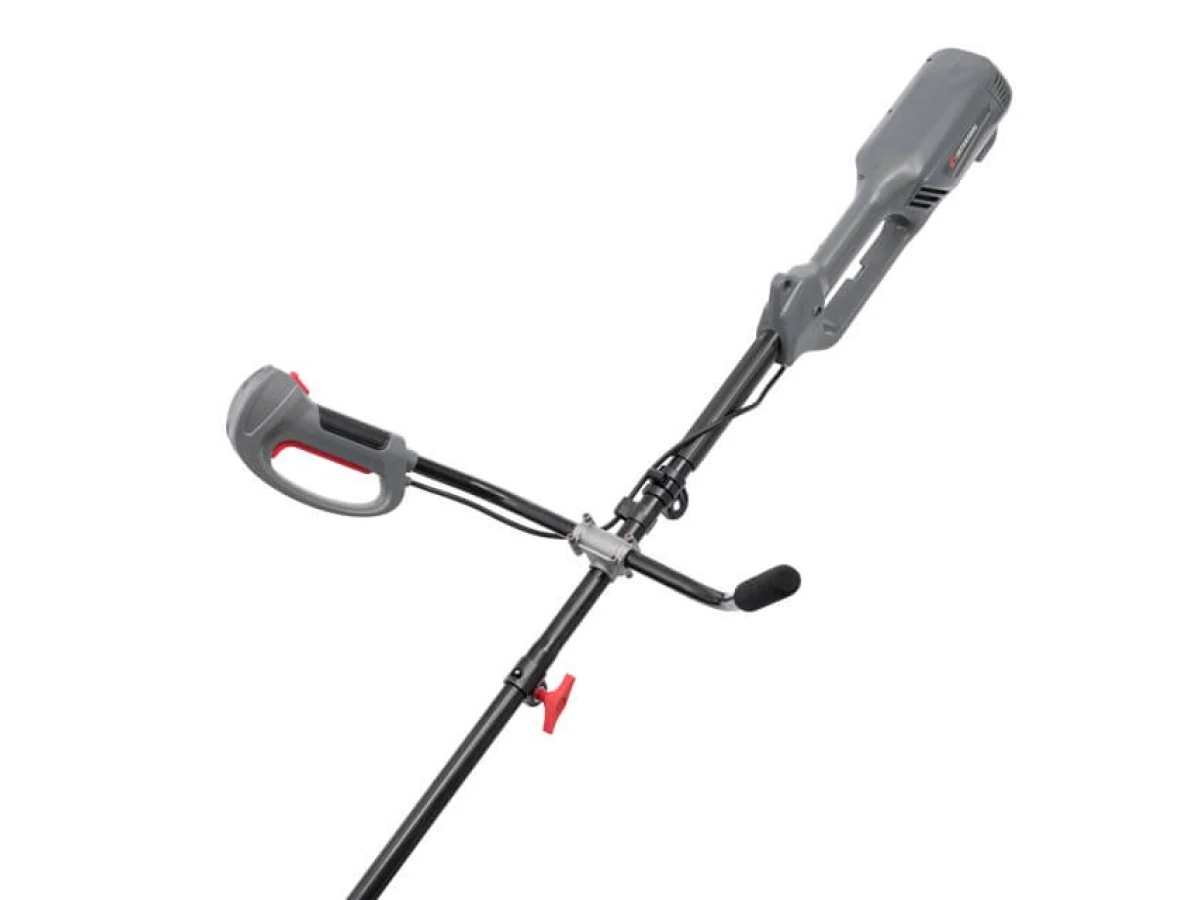 Триммер электрический, 1200 Вт, 230 В, ~50 Гц, 7500 об/мин, плавный пуск, диаметр вращения диска/лески 255/380 мм, катушка + 3-х зубчатый нож INTERTOOL DT-2246 