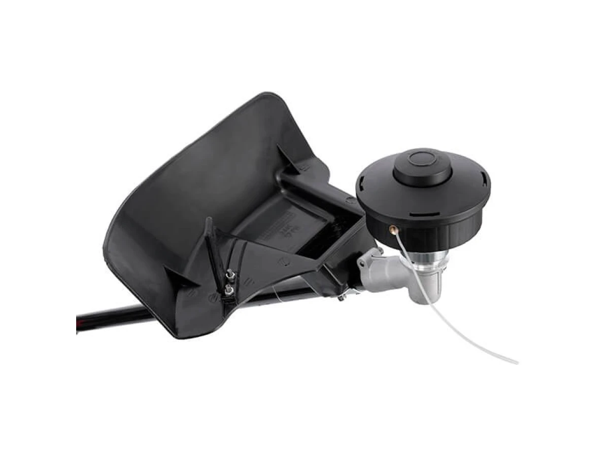 Триммер электрический, 1200 Вт, 230 В, ~50 Гц, 7000 об/мин, плавный пуск, диаметр вращения диска/лески 255/380 мм, катушка + 3-х зубчатый нож INTERTOOL DT-2247 