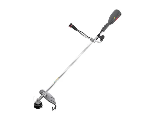 Триммер электрический, 1400 Вт, 230 В, ~50 Гц, 7500 об/мин, плавный пуск, диаметр вращения диска/лески 255/420 мм, катушка + 3-х зубчатый нож INTERTOOL DT-2248 