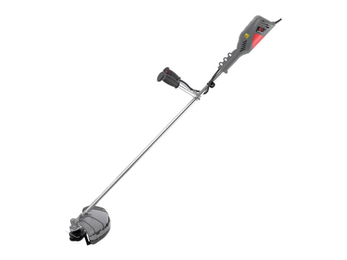 Триммер электрический, 1400 Вт, 230 В, ~50 Гц, 7500 об/мин, плавный пуск, диаметр вращения диска/лески 255/420 мм, катушка + 3-х зубчатый нож INTERTOOL DT-2248 