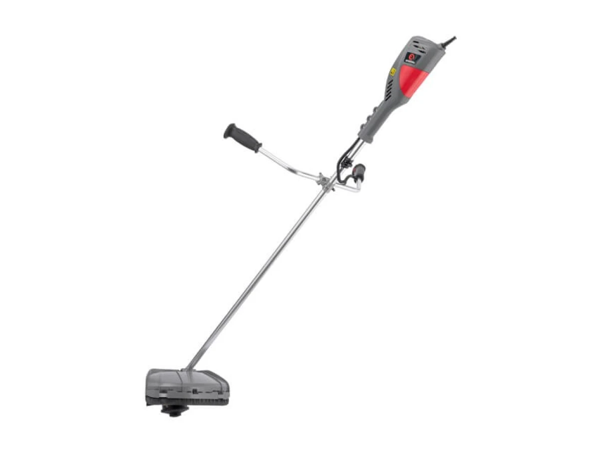 Триммер электрический, 1400 Вт, 230 В, ~50 Гц, 7500 об/мин, плавный пуск, диаметр вращения диска/лески 255/420 мм, катушка + 3-х зубчатый нож INTERTOOL DT-2248 