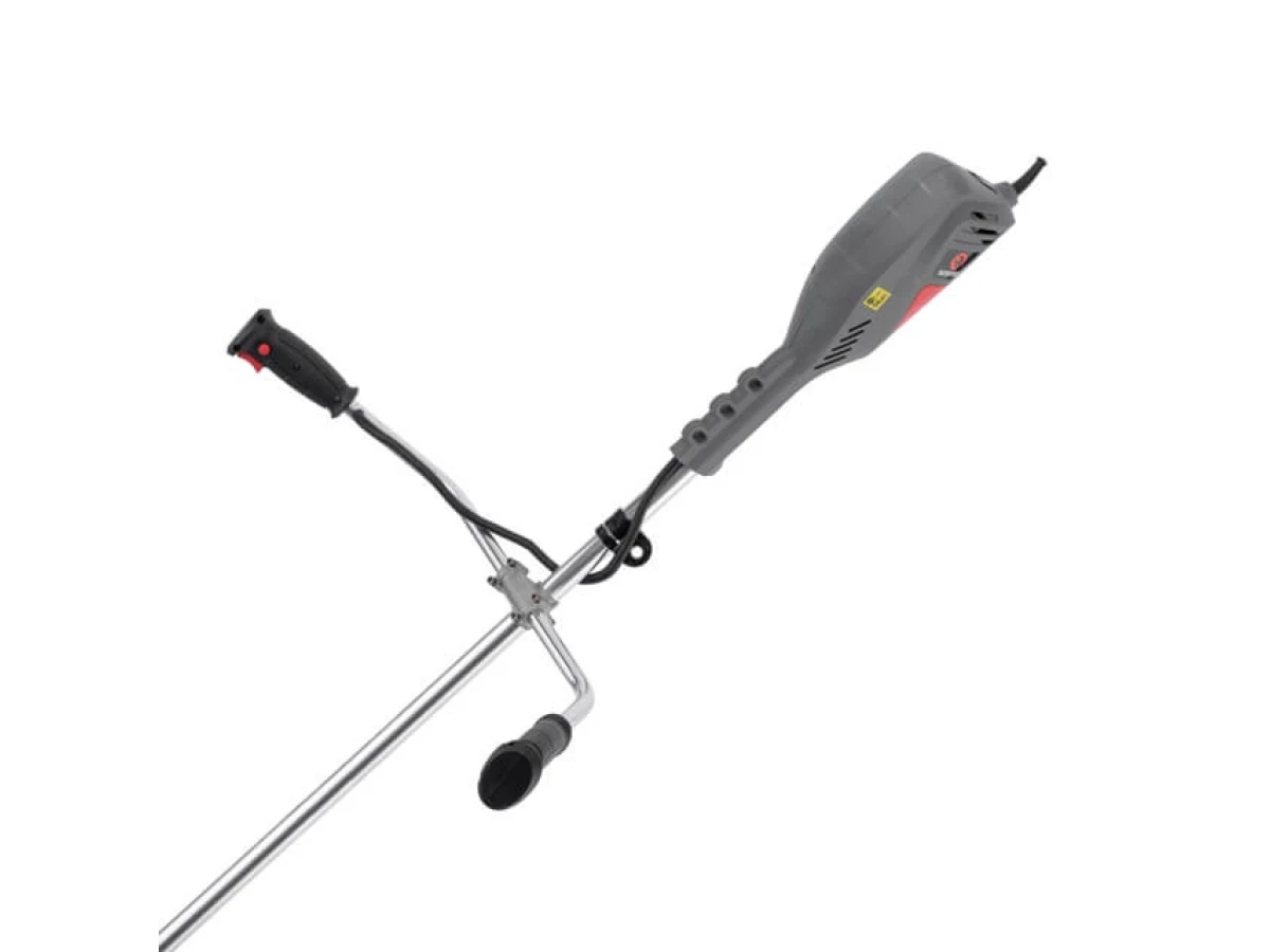 Триммер электрический, 1400 Вт, 230 В, ~50 Гц, 7500 об/мин, плавный пуск, диаметр вращения диска/лески 255/420 мм, катушка + 3-х зубчатый нож INTERTOOL DT-2248 