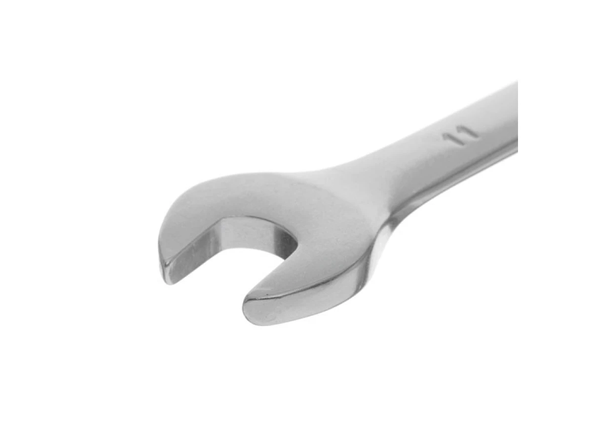 Ключ ріжково-накидний шарнірний 11 мм, CrV, покриття сатин-хром INTERTOOL XT-1411 