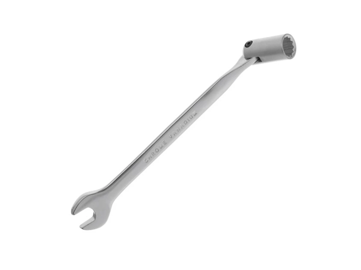 Ключ ріжково-накидний шарнірний 11 мм, CrV, покриття сатин-хром INTERTOOL XT-1411 