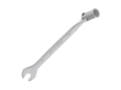 Ключ ріжково-накидний шарнірний 12 мм, CrV, покриття сатин-хром INTERTOOL XT-1412