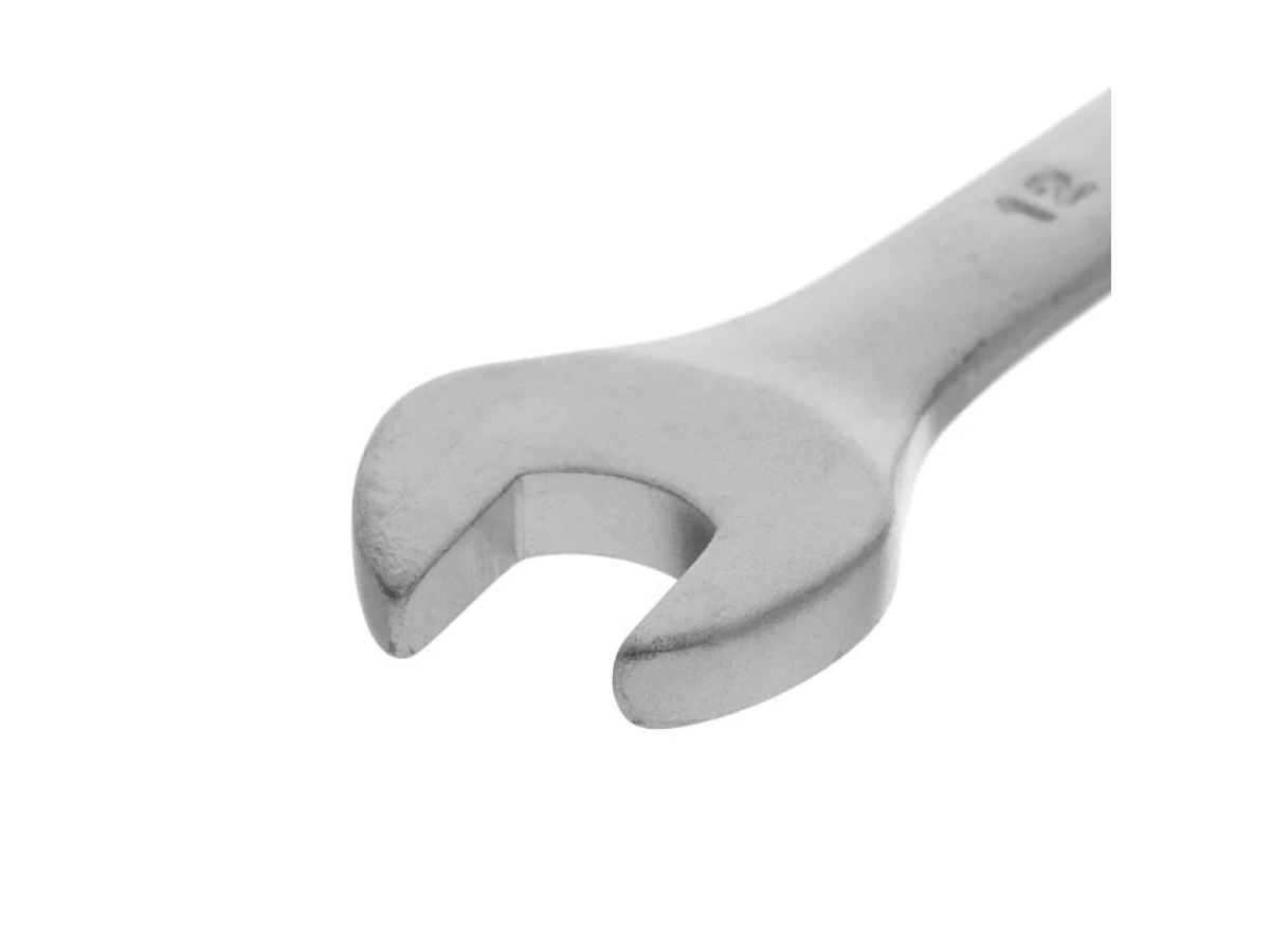 Ключ ріжково-накидний шарнірний 12 мм, CrV, покриття сатин-хром INTERTOOL XT-1412 