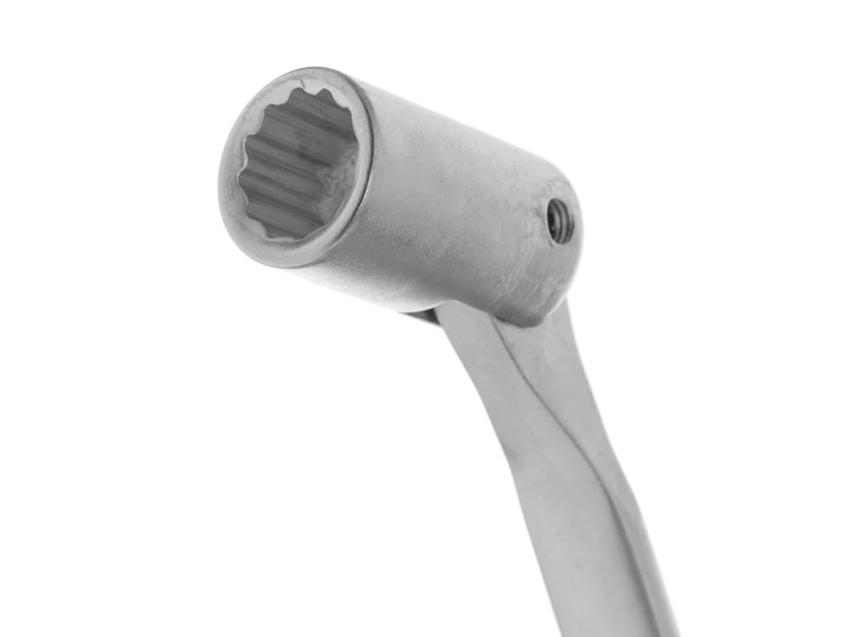 Ключ ріжково-накидний шарнірний 12 мм, CrV, покриття сатин-хром INTERTOOL XT-1412 