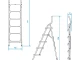 Стремянка, 5 ступеней 380*260 мм, высота 1598 мм INTERTOOL LT-0035 