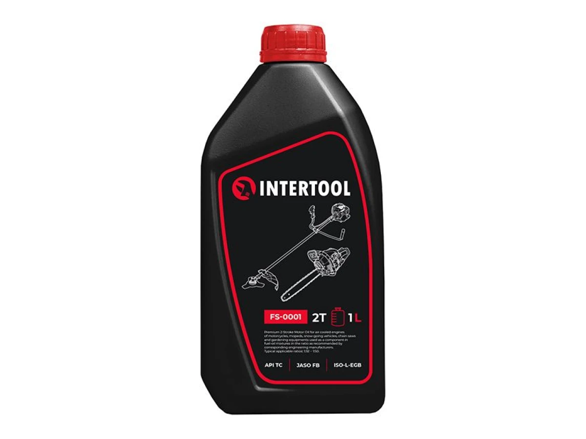 Олива для двотактних двигунів мінеральна 1л, API TC/JASO FB INTERTOOL FS-0001 