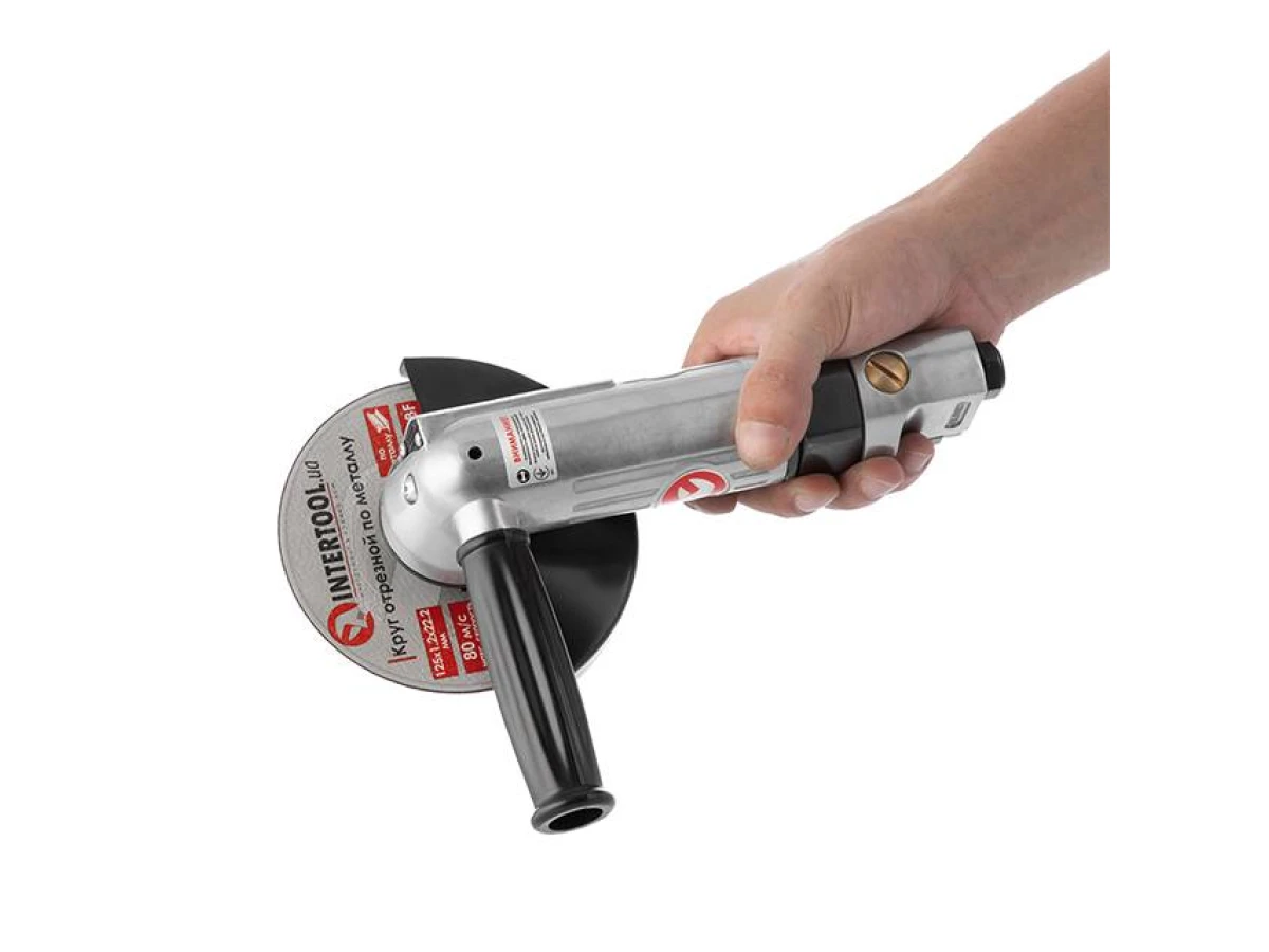 Шліфмашина кутова пневматична 115 мм INTERTOOL PT-1201 