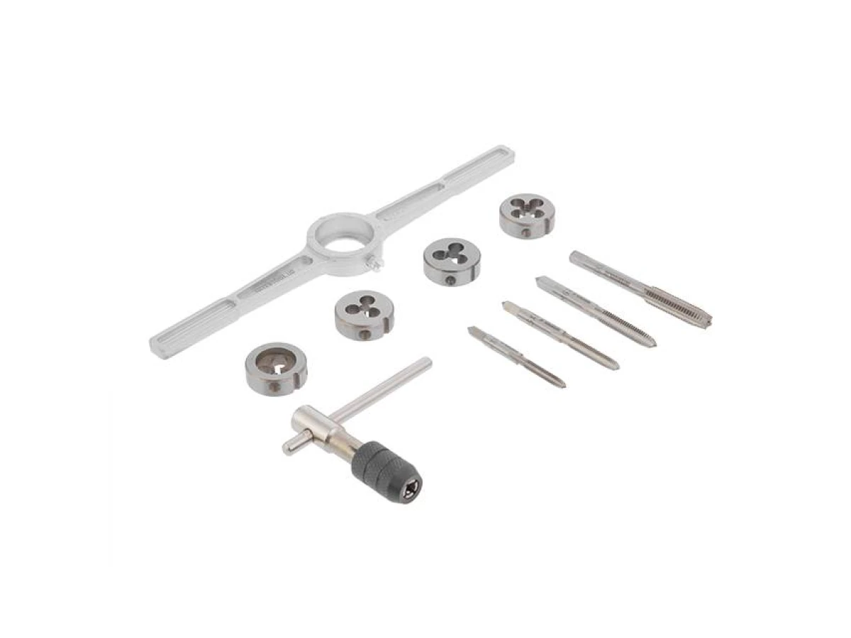 Набор плашек M4-M8 и метчиков M4-M8, 10ед INTERTOOL SD-8025 