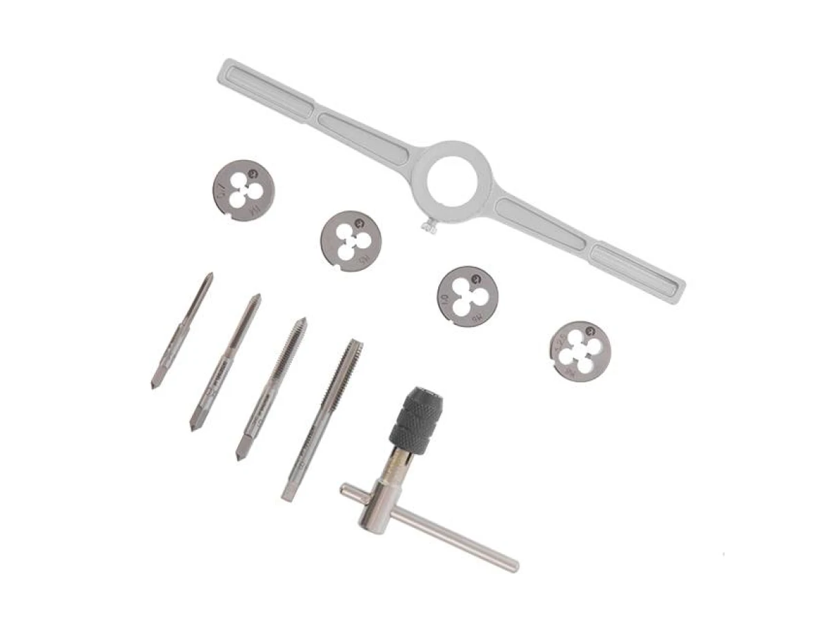 Набор плашек M4-M8 и метчиков M4-M8, 10ед INTERTOOL SD-8025 