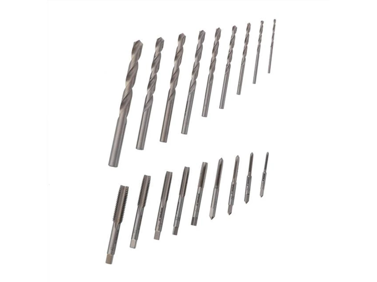 Набор метчиков и сверл 18ед INTERTOOL SD-8100 
