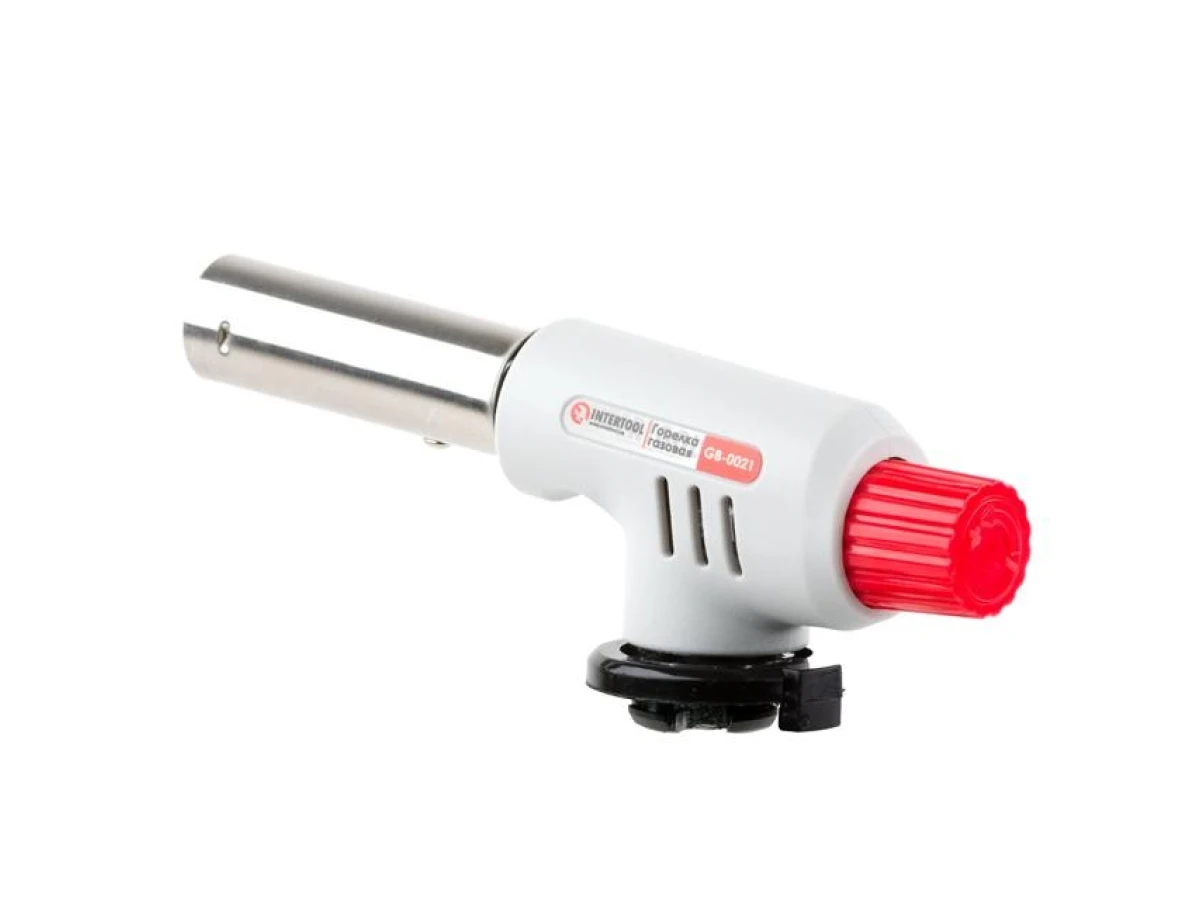 Горелка газовая, пьезозажигание на регуляторе INTERTOOL GB-0021 
