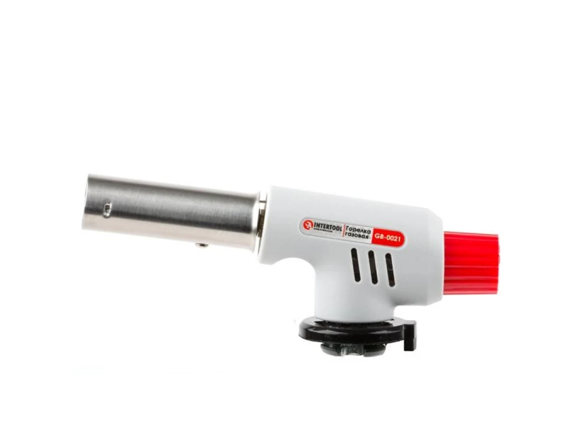 Горелка газовая, пьезозажигание на регуляторе INTERTOOL GB-0021 
