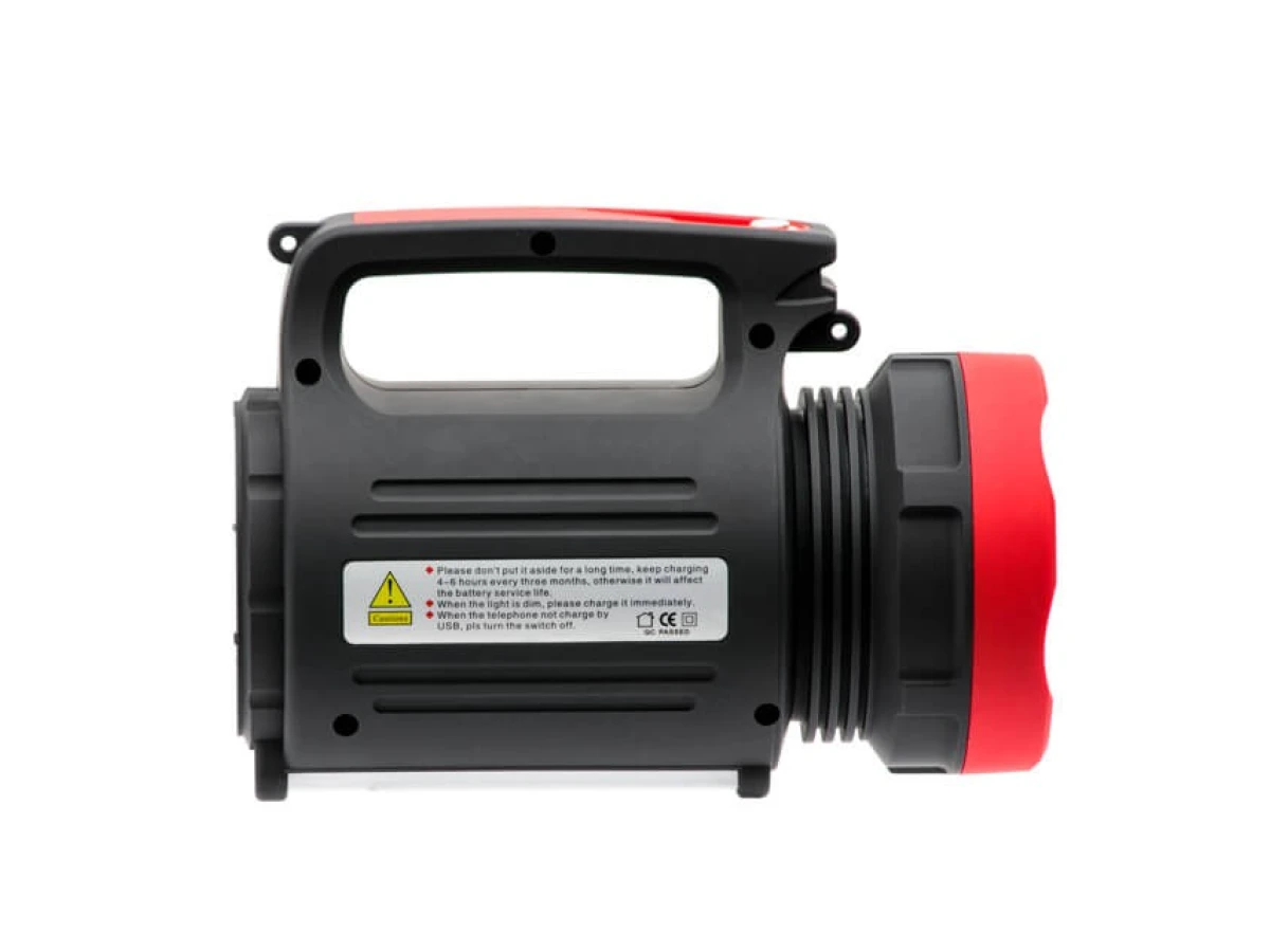 Ліхтар акумуляторний 1 LED 5 W + 22 SMD, виносна сонячна панель, виносні 2 led лампи, кабель для зарядки телефону-планшета INTERTOOL LB-0105 