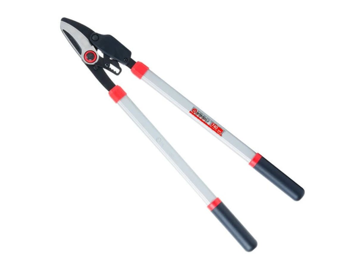 Сучкоріз садовий для обрізки гілок з храповим механізмом 740 мм INTERTOOL FT-1114 