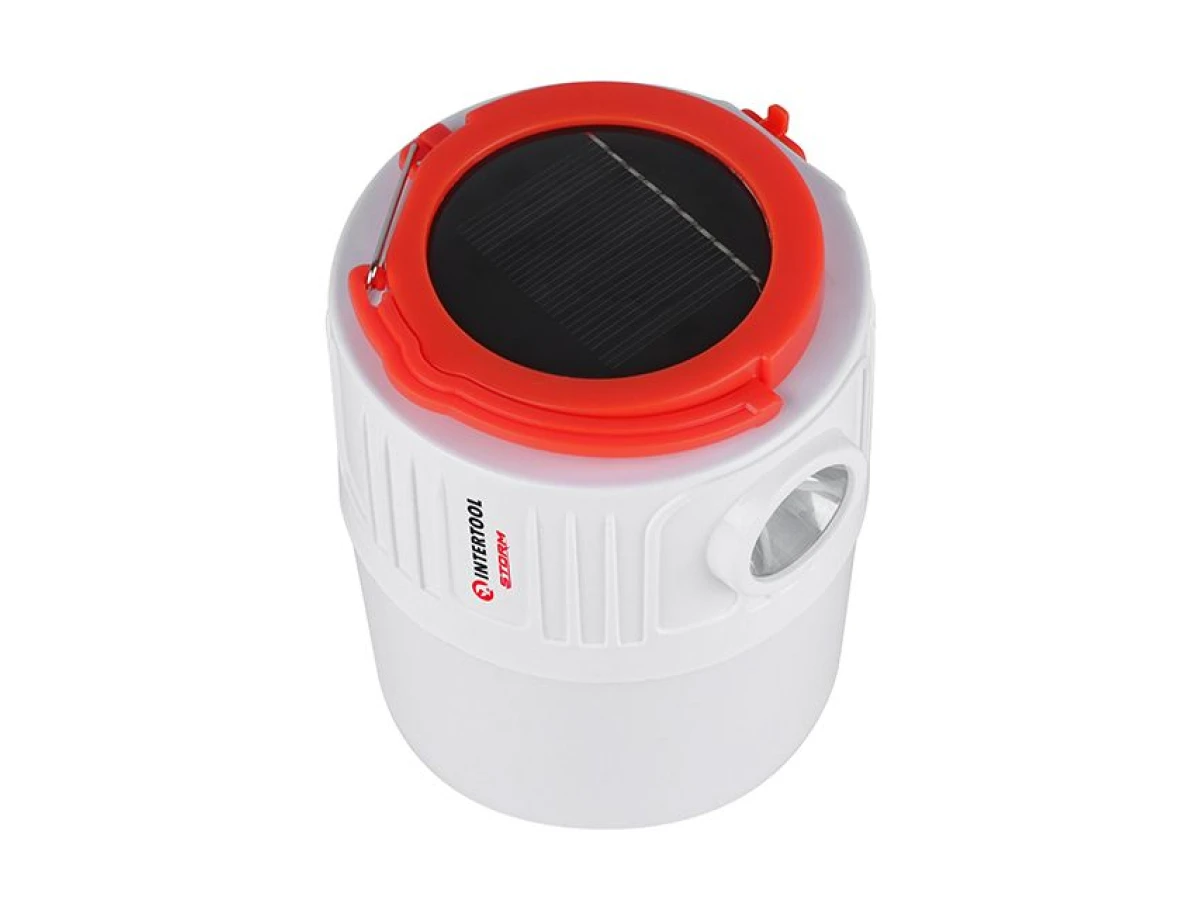 Фонарь для кемпинга, солнечная панель, ДУ, STORM INTERTOOL LB-0214 