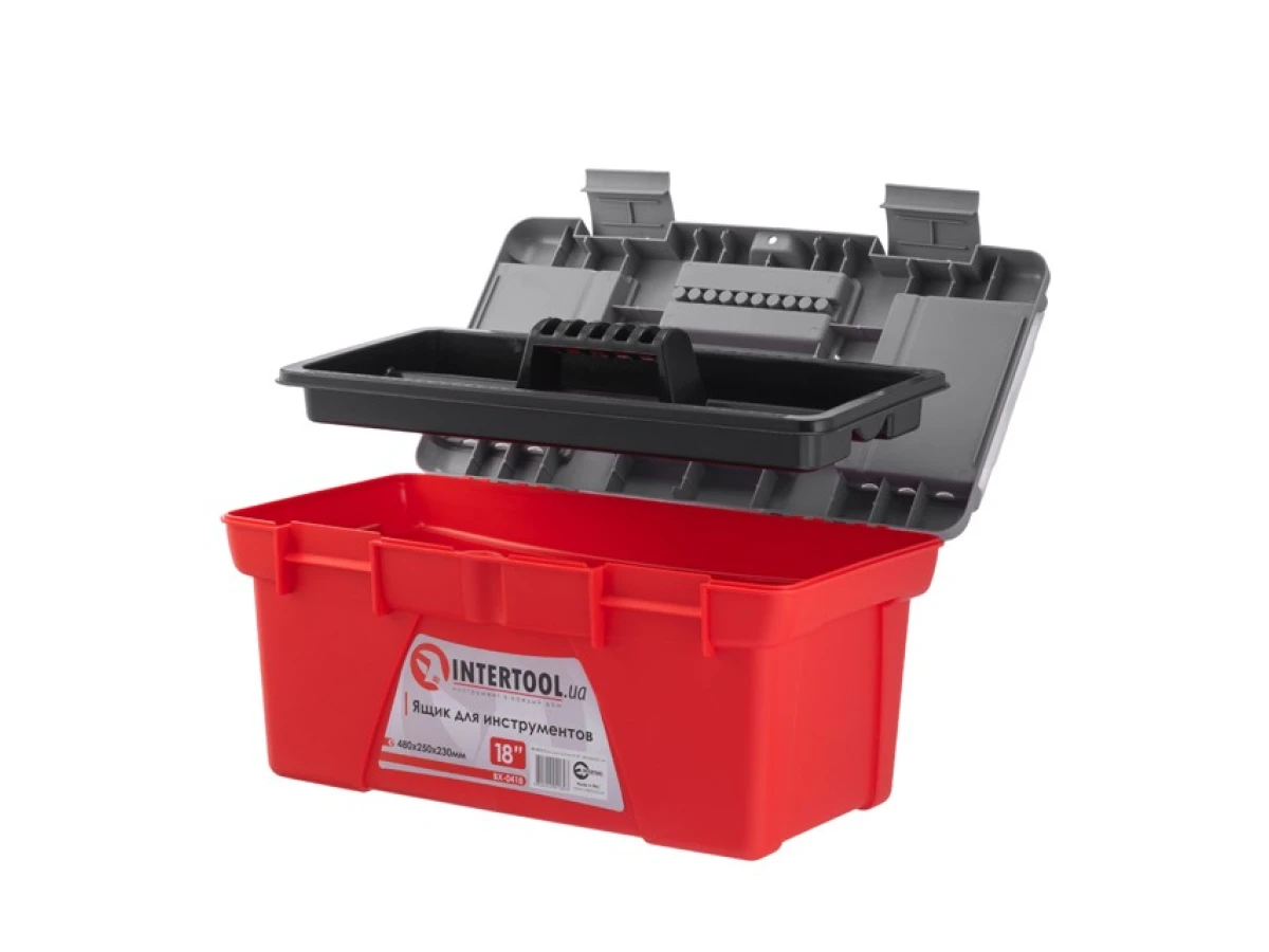 Ящик для інструментів 18" 480*250*230 мм INTERTOOL BX-0418 