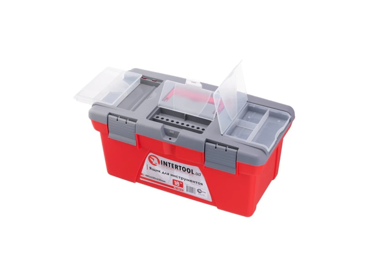 Ящик для інструментів 18" 480*250*230 мм INTERTOOL BX-0418 