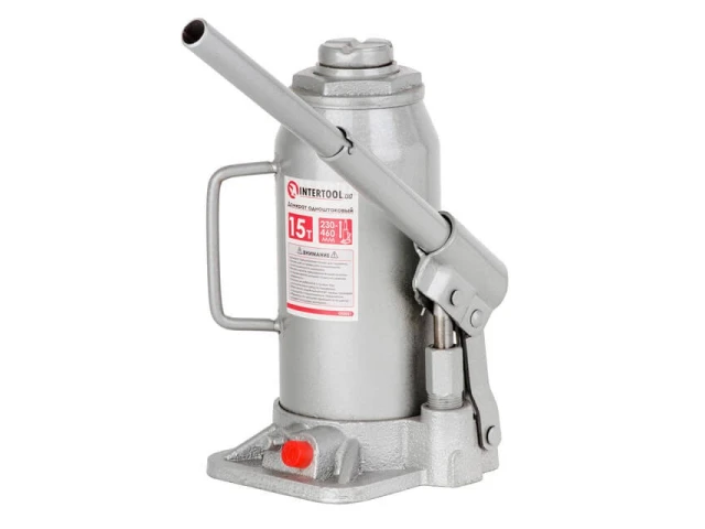 Домкрат "столбик" одноштоковый 15 т INTERTOOL GT0027 