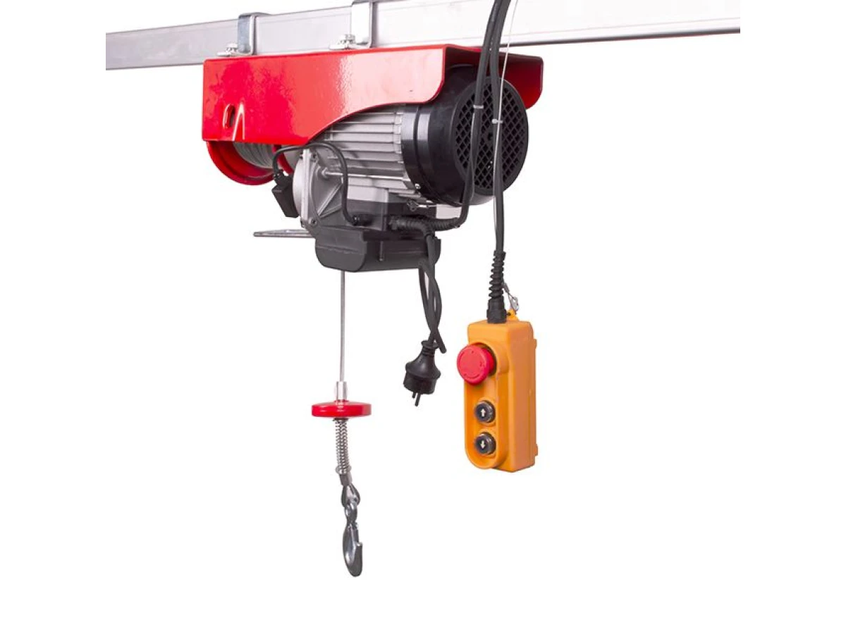 Лебедка электрическая 220/230В, 1600Вт, 500/999кг, трос 5.6мм*12м INTERTOOL GT1483 