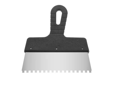 Шпатель из нержавеющей стали 200мм с зубом 6x6мм INTERTOOL KT-2206