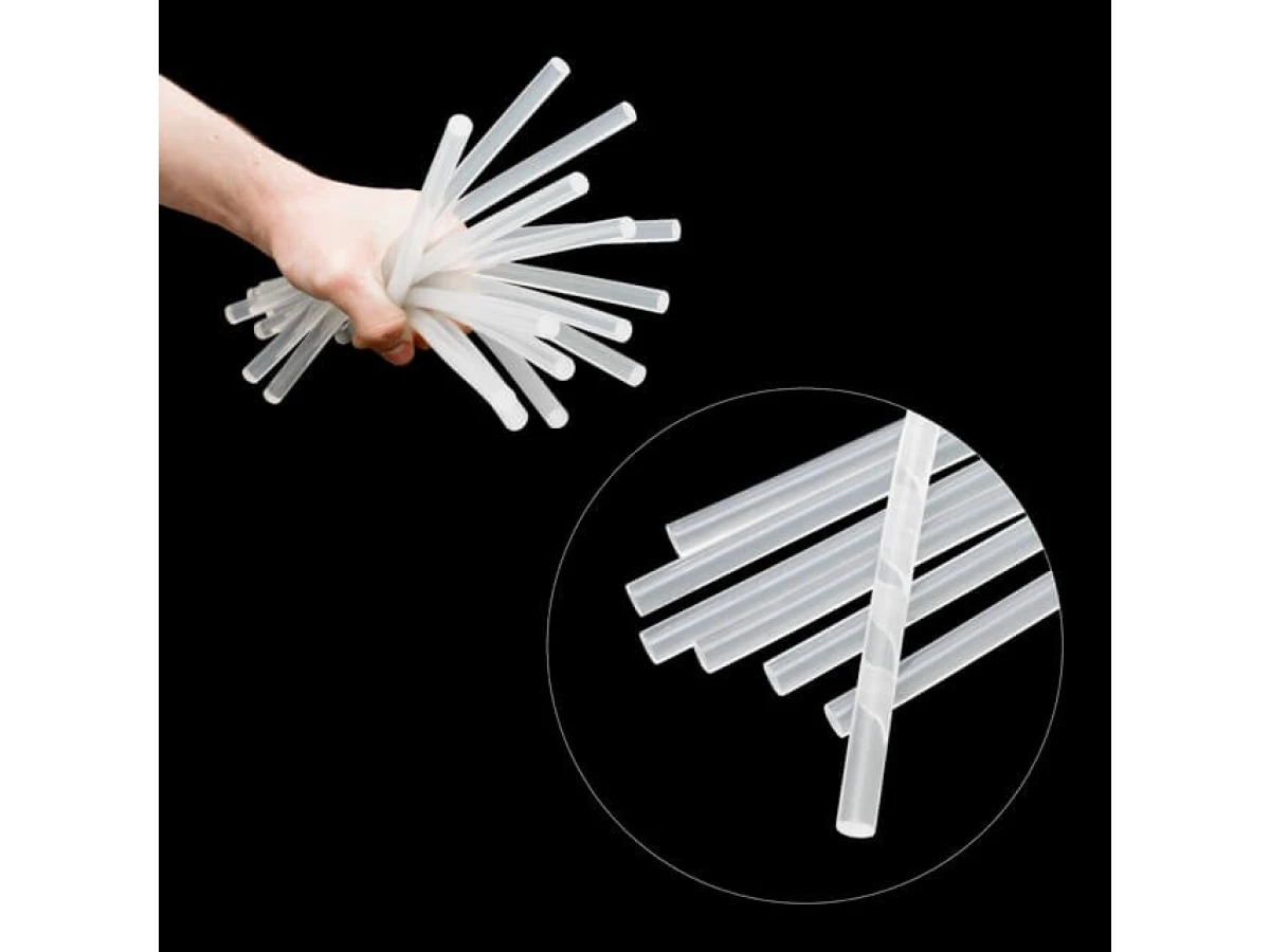 Комплект стрижнів клейових прозорих 11,2 мм * 300 мм, уп. 1 кг INTERTOOL RT-1026 