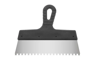 Шпатель из нержавеющей стали 250мм с зубом 6x6мм INTERTOOL KT-2256