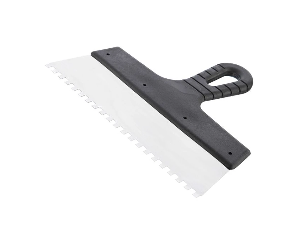 Шпатель из нержавеющей стали 250мм с зубом 6x6мм INTERTOOL KT-2256 