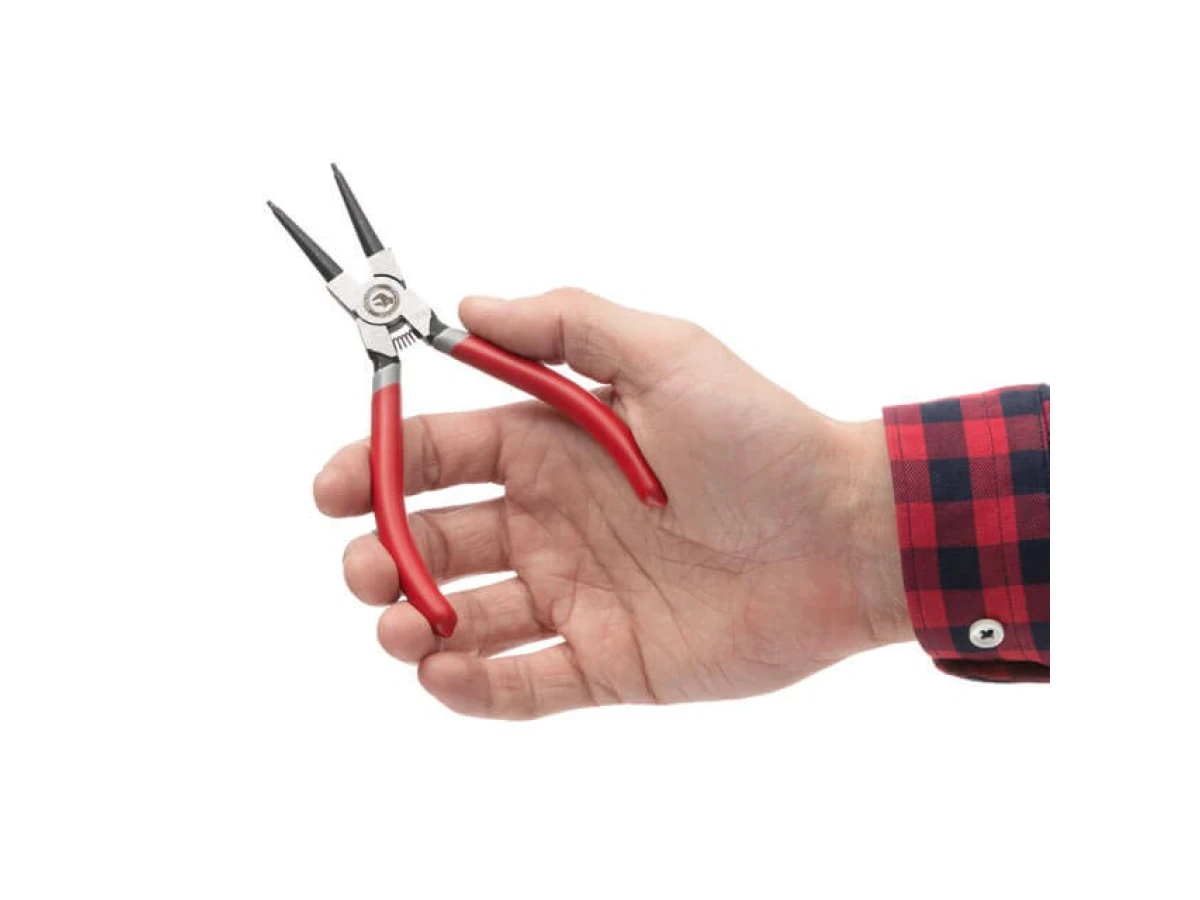 Щипці для зняття та встановлення стопорних кілець 150 мм, прямі на стиск INTERTOOL HT-7005 