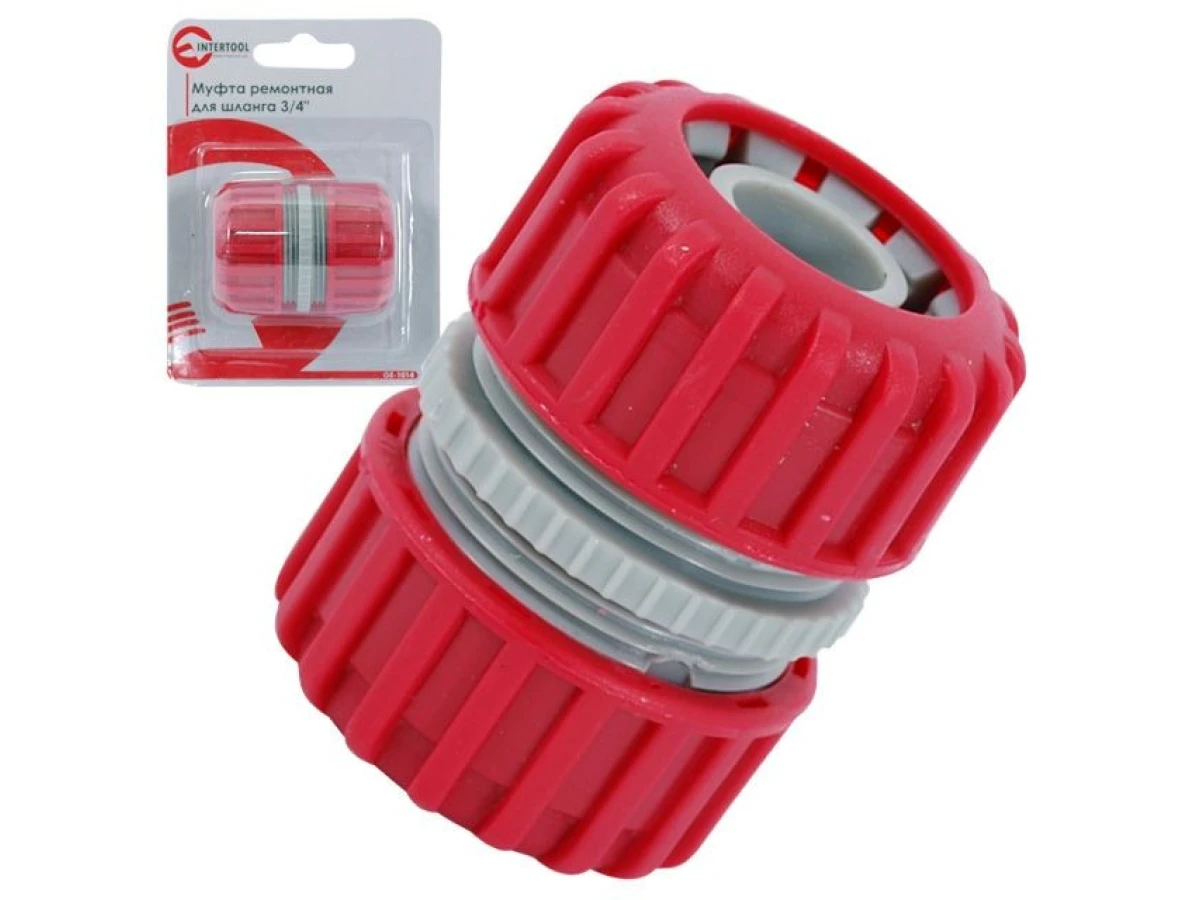 Муфта ремонтно-соединительная для шланга 3/4". INTERTOOL GE-1014 