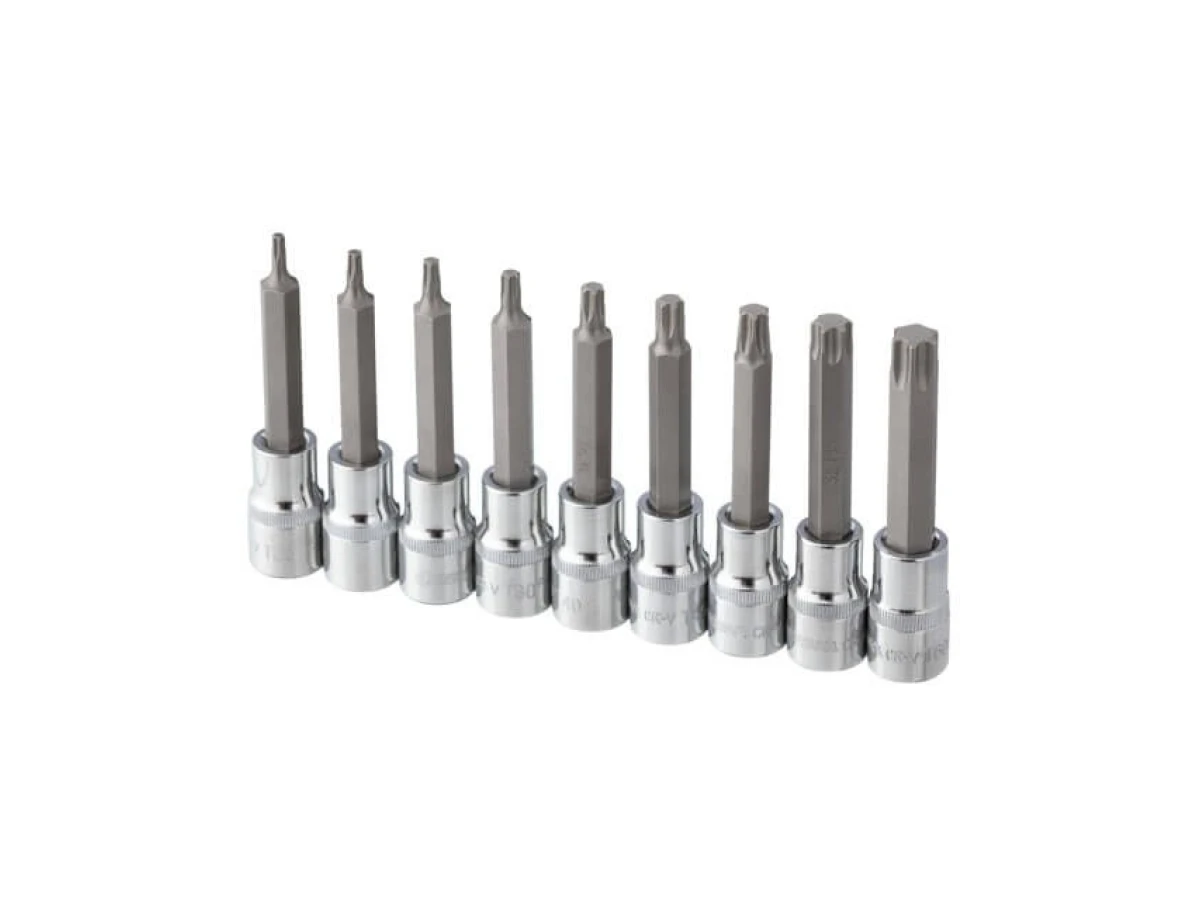 Набір біт TORX 1/2" T20-T60, 100 мм, S2, STORM INTERTOOL ET-8401 