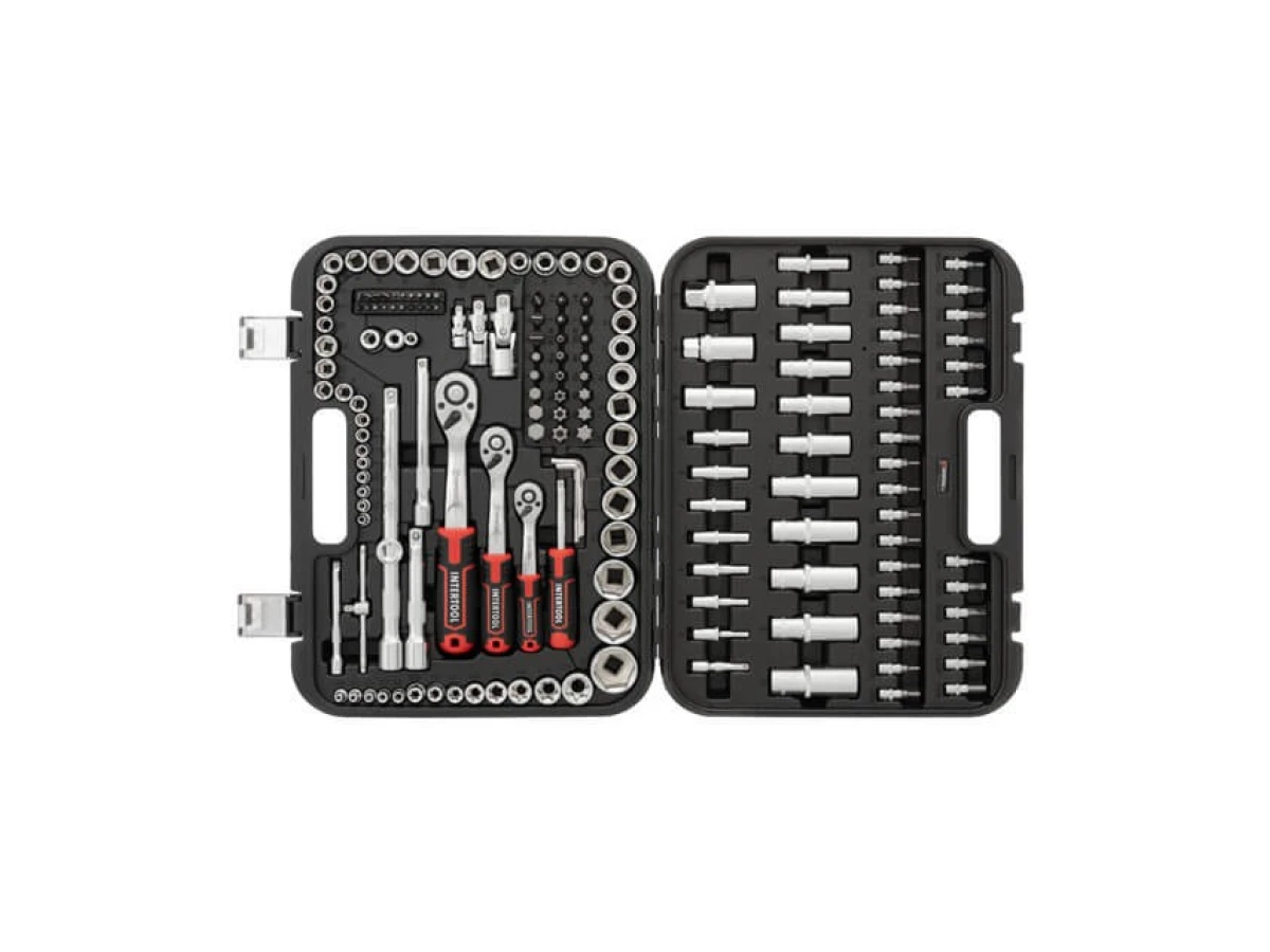 Набір інструментів 1/2" & 3/8" & 1/4", 171 од., Cr-V STORM INTERTOOL ET-8171 