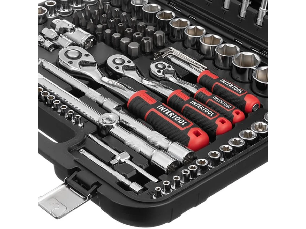 Набір інструментів 1/2" & 3/8" & 1/4", 171 од., Cr-V STORM INTERTOOL ET-8171 