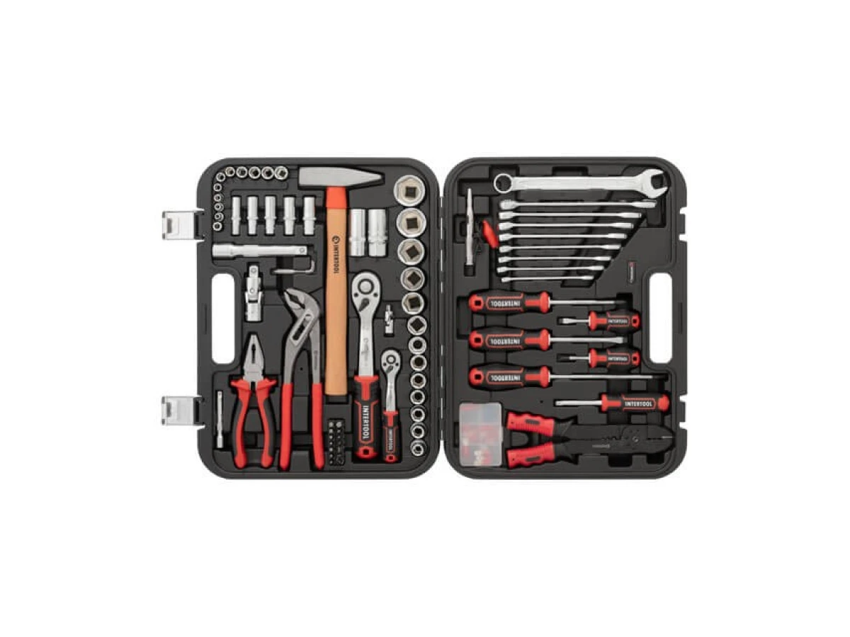 Набір інструментів 1/2" & 1/4", 100 од., Cr-V STORM INTERTOOL ET-8100 