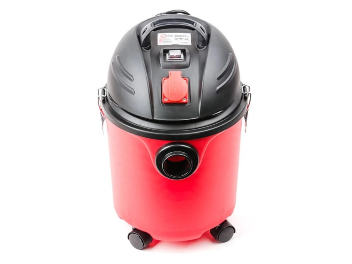 Пилосос будівельний 20 л, 1400 Вт, сухе та вологе прибирання, багаторазовий складаний фільтр, фільтр-пакет INTERTOOL DT-1020 