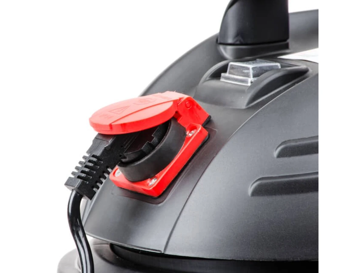 Пилосос будівельний 20 л, 1400 Вт, сухе та вологе прибирання, багаторазовий складаний фільтр, фільтр-пакет INTERTOOL DT-1020 