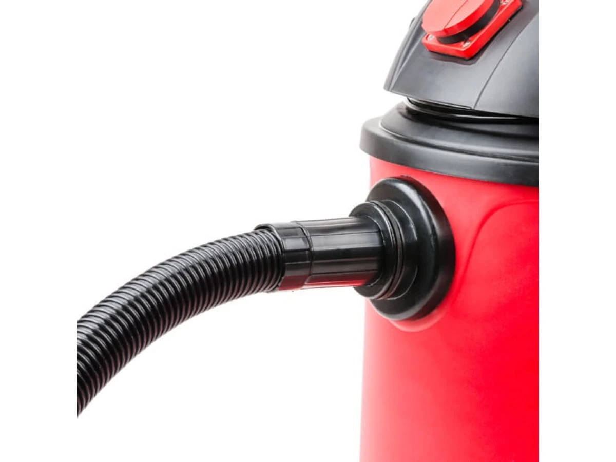 Пилосос будівельний 20 л, 1400 Вт, сухе та вологе прибирання, багаторазовий складаний фільтр, фільтр-пакет INTERTOOL DT-1020 