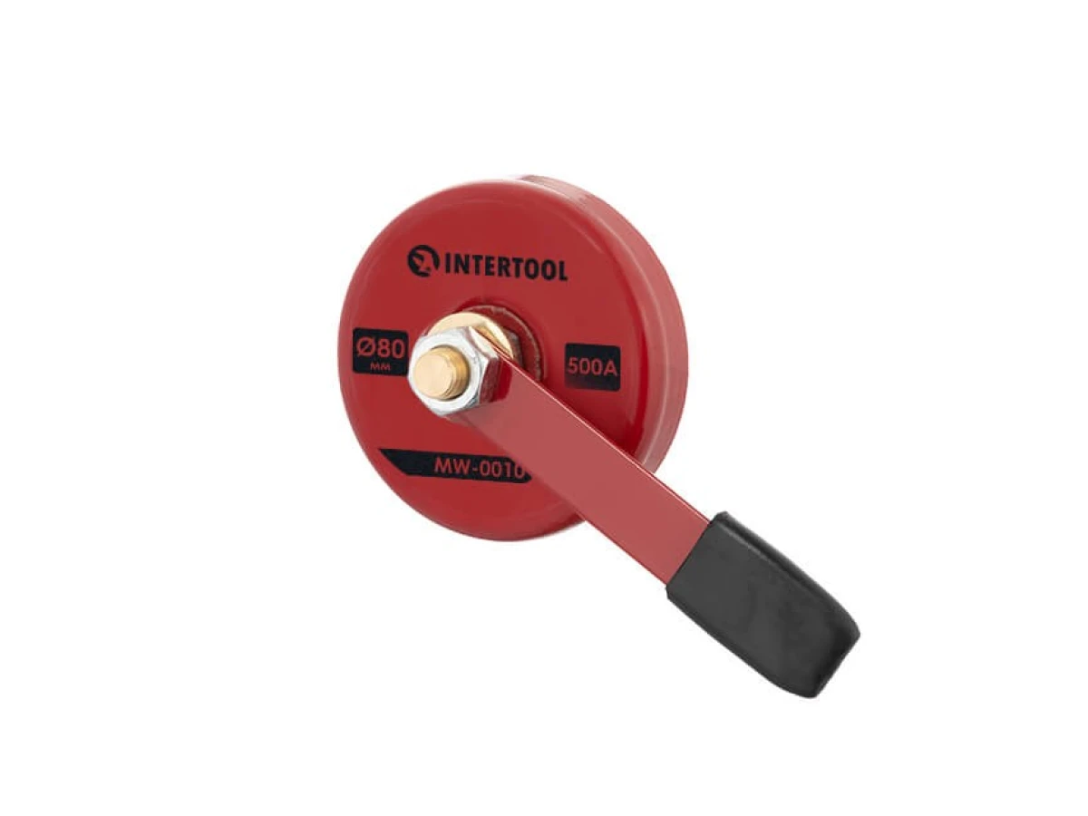 Контакт магнітний з рукояткою Ø80 мм 500 А INTERTOOL MW-0010 