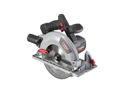 Пила дискова акумуляторна з безщітковим двигуном 20 В, 4500 об/хв., кут 90°/45°, глибина розпилу 62/45 мм, диск 190*20 мм, без ЗП та АКБ INTERTOOL WT-0371