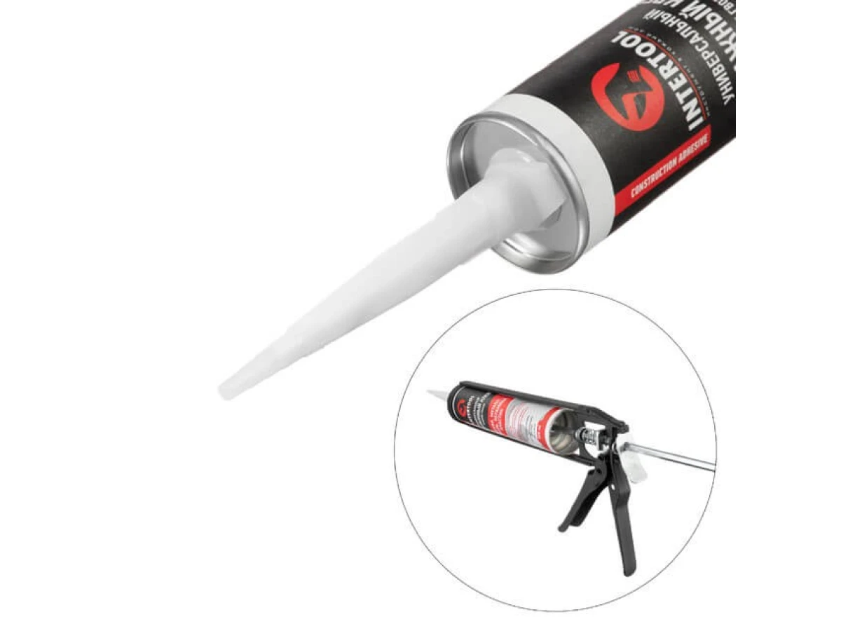 Клей монтажний (рідкі цвяхи), білий 300 мл / 400 г INTERTOOL FS-3333 