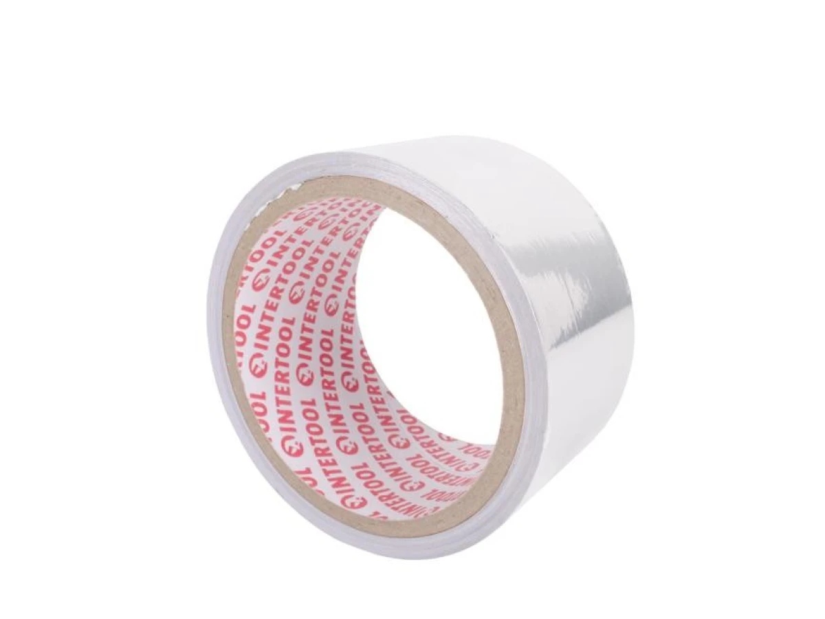 Скотч алюмінієвий термостійкий 50 мм * 10 м. INTERTOOL KT-0991 